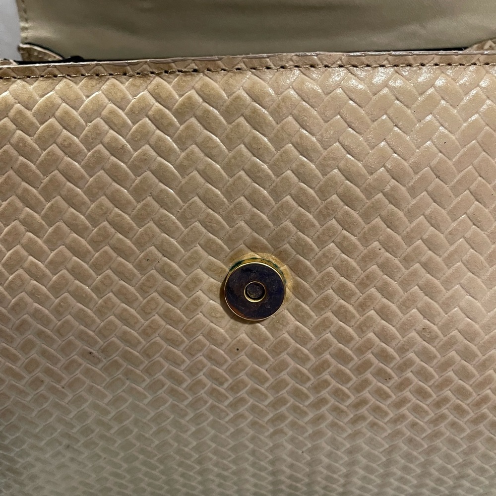 IMAX Genuine Leather Top Handle Bag Gold Hardware Made in Korea Rare Find - Picture 10 of 16